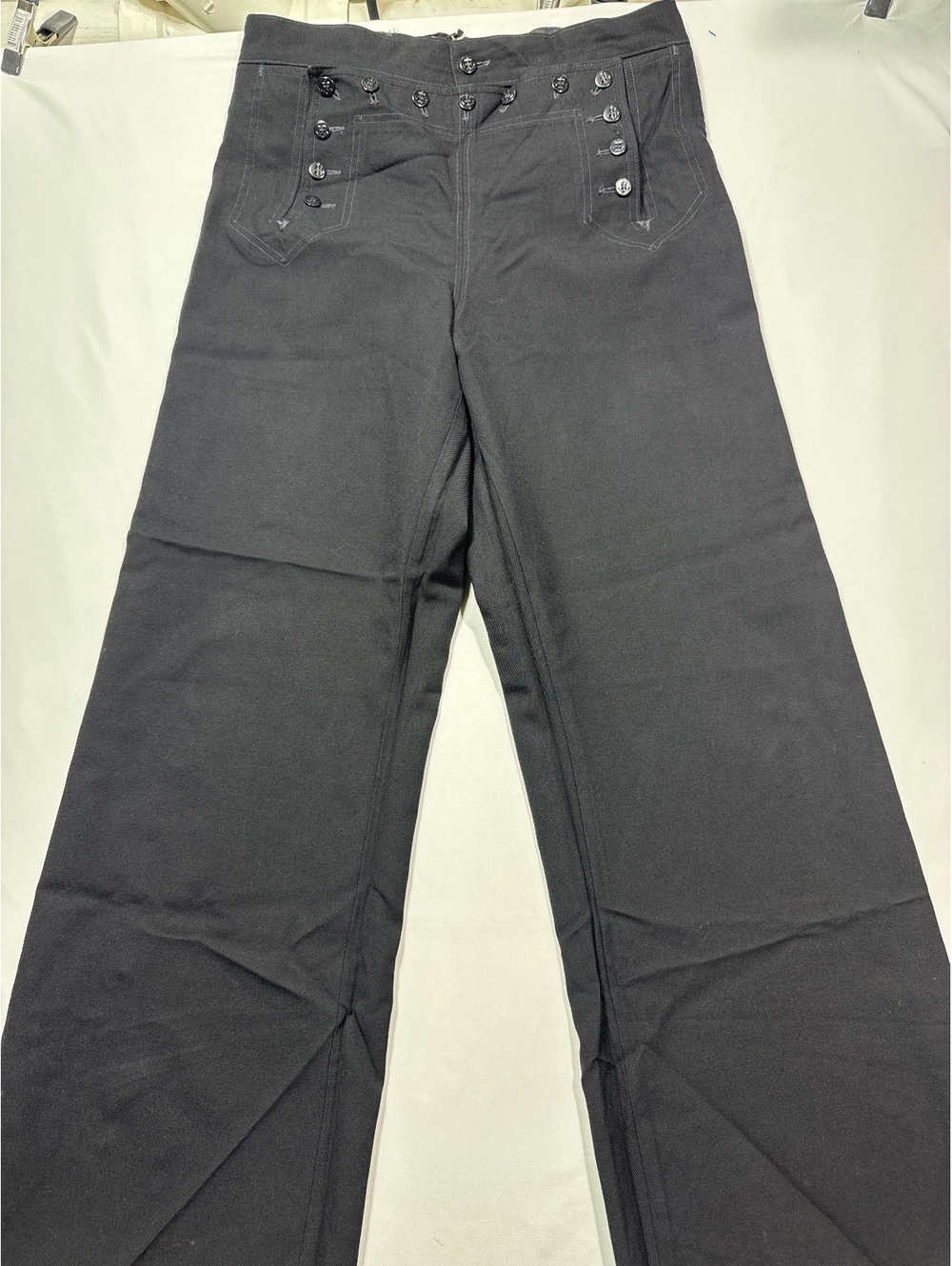 Vintage US Navy 32 Waist Black Men's Sailor Trousers -